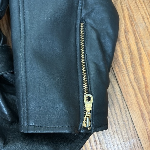 Vintage Marcia Leather Jacket Black Women’s XL Bomber Biker Moto - Picture 9 of 11